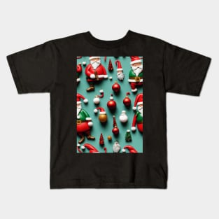 Christmas Seamless Pattern, Santa, Gnomes and Christmas Decrations #2 Kids T-Shirt